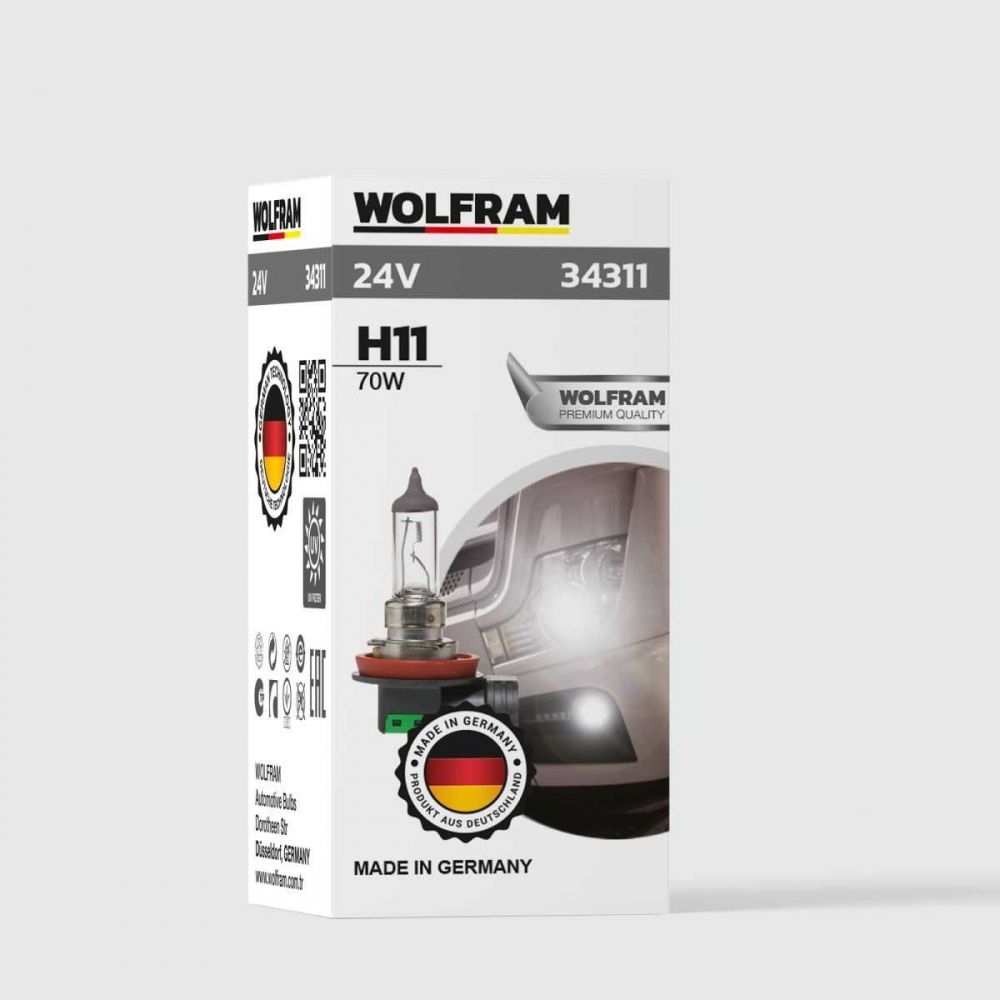 Wolfram 24v H11 70w Standart ışık Ampul